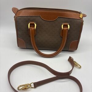 Gucci Boston Speedy Style Bag Crossbody, Light Brown Taupe See Last Pic For Flaw